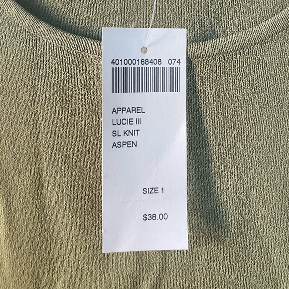 Chico’s Design Apparel Lucie 3 Sleeveless Knit Aspen Green; NWT; M/8 - Picture 8 of 11